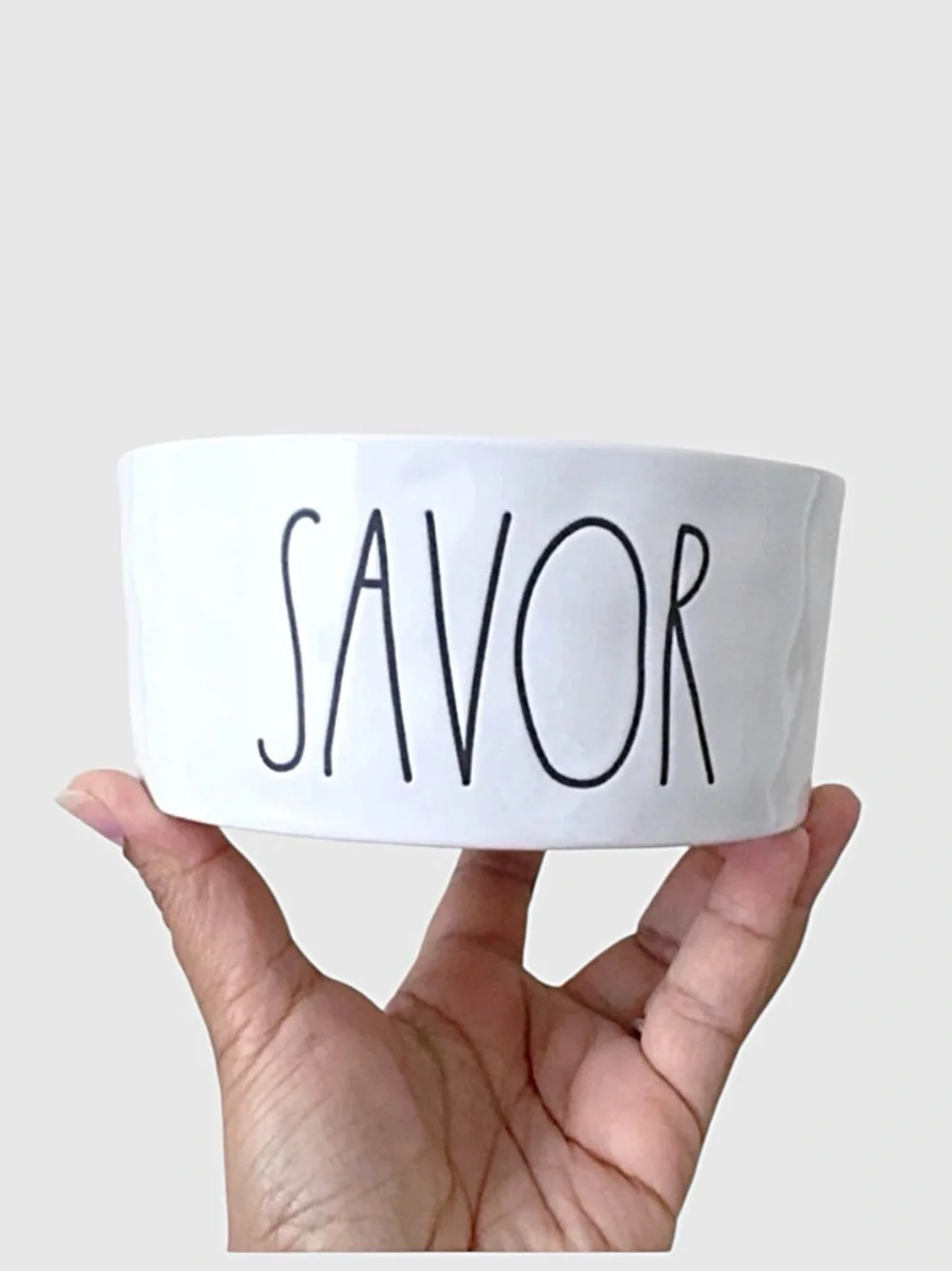 Rae Dunn SAVOR Ceramic Pet Bowl